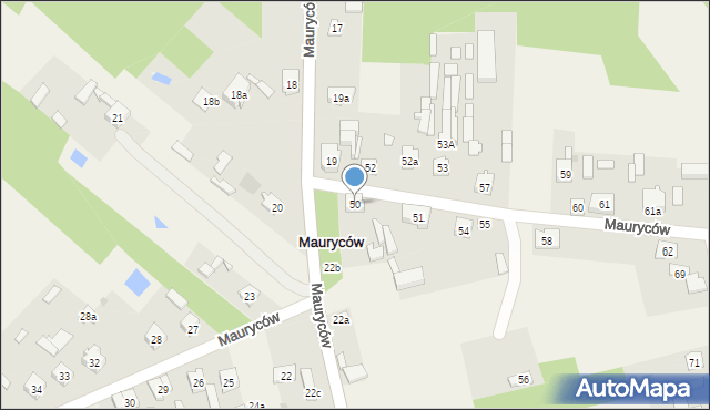 Mauryców, Mauryców, 50, mapa Mauryców