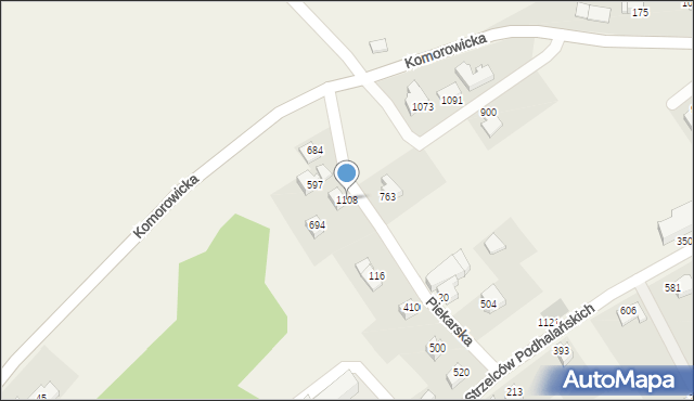 Mazańcowice, Mazańcowice, 1108, mapa Mazańcowice