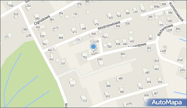 Mazańcowice, Mazańcowice, 1117, mapa Mazańcowice