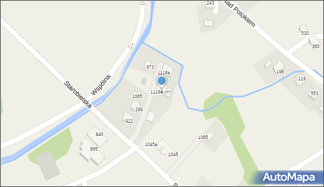 Mazańcowice, Mazańcowice, 1119b, mapa Mazańcowice