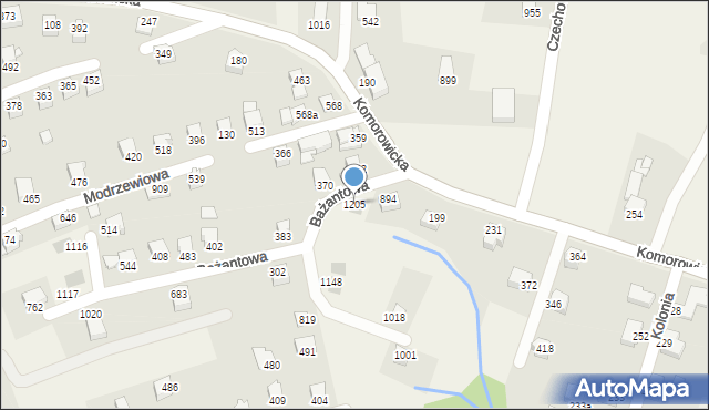 Mazańcowice, Mazańcowice, 1205, mapa Mazańcowice