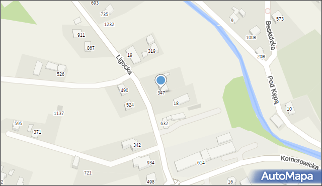 Mazańcowice, Mazańcowice, 347, mapa Mazańcowice