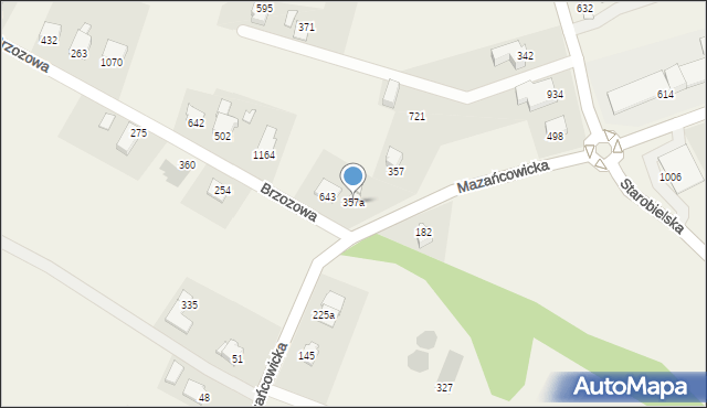 Mazańcowice, Mazańcowice, 357a, mapa Mazańcowice