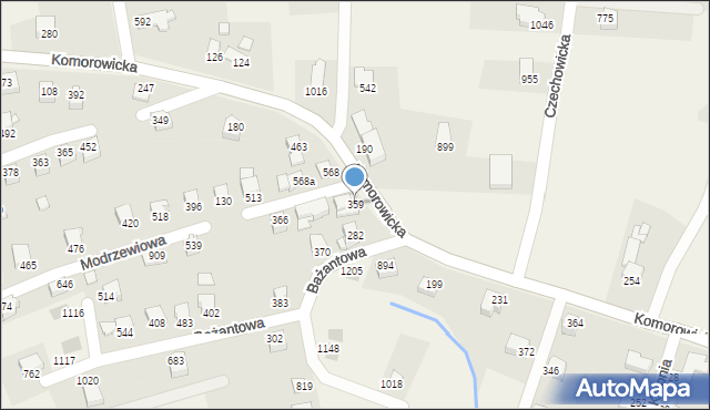 Mazańcowice, Mazańcowice, 359, mapa Mazańcowice