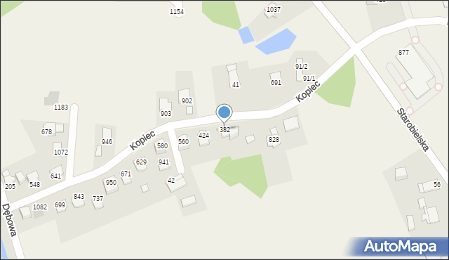 Mazańcowice, Mazańcowice, 382, mapa Mazańcowice