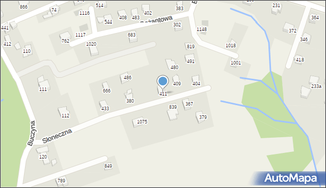 Mazańcowice, Mazańcowice, 411, mapa Mazańcowice