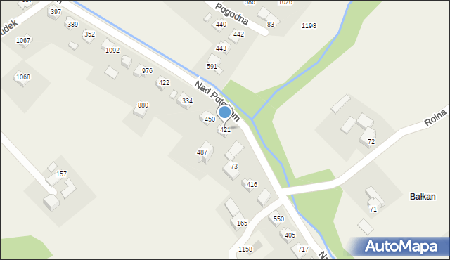 Mazańcowice, Mazańcowice, 421, mapa Mazańcowice