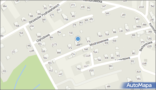 Mazańcowice, Mazańcowice, 465, mapa Mazańcowice