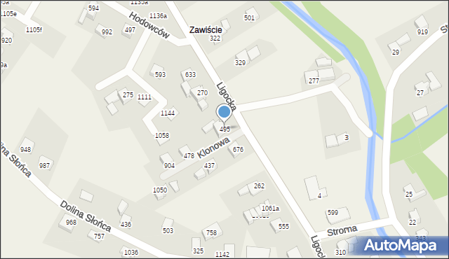 Mazańcowice, Mazańcowice, 495, mapa Mazańcowice