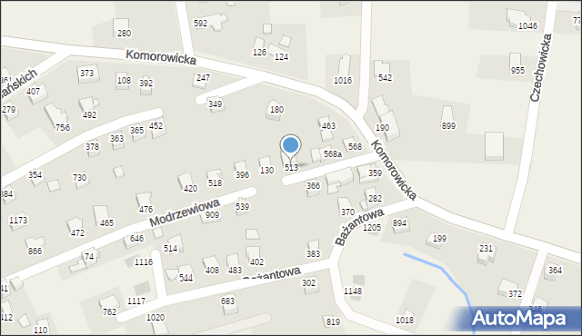 Mazańcowice, Mazańcowice, 513, mapa Mazańcowice