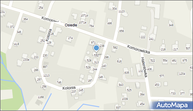 Mazańcowice, Mazańcowice, 532, mapa Mazańcowice