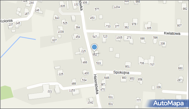 Mazańcowice, Mazańcowice, 552, mapa Mazańcowice