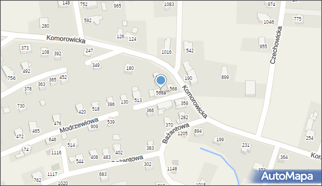 Mazańcowice, Mazańcowice, 568a, mapa Mazańcowice