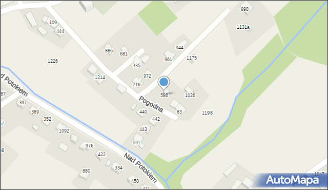 Mazańcowice, Mazańcowice, 586, mapa Mazańcowice