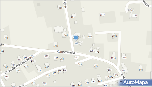 Mazańcowice, Mazańcowice, 592, mapa Mazańcowice