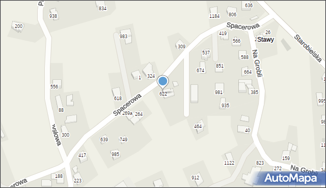 Mazańcowice, Mazańcowice, 622, mapa Mazańcowice