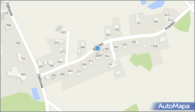 Mazańcowice, Mazańcowice, 629, mapa Mazańcowice