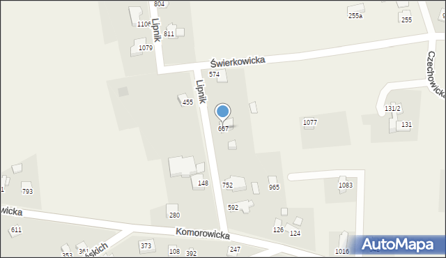 Mazańcowice, Mazańcowice, 667, mapa Mazańcowice