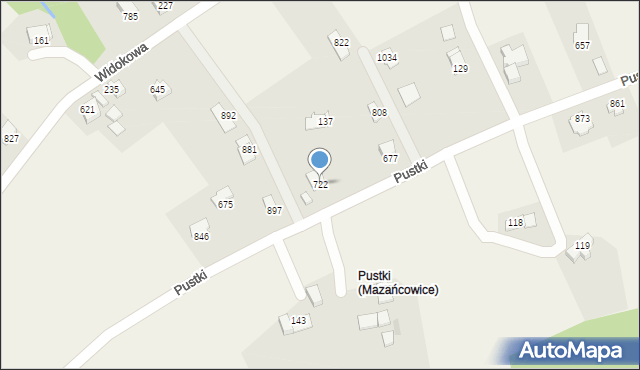 Mazańcowice, Mazańcowice, 722, mapa Mazańcowice