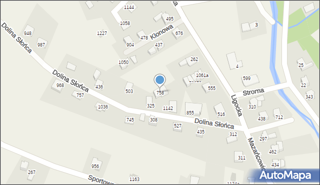 Mazańcowice, Mazańcowice, 758, mapa Mazańcowice