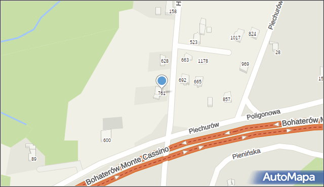 Mazańcowice, Mazańcowice, 761, mapa Mazańcowice