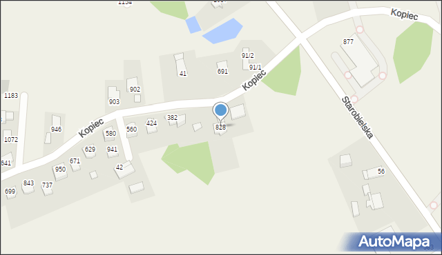 Mazańcowice, Mazańcowice, 828, mapa Mazańcowice