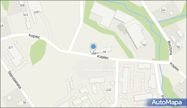 Mazańcowice, Mazańcowice, 838, mapa Mazańcowice