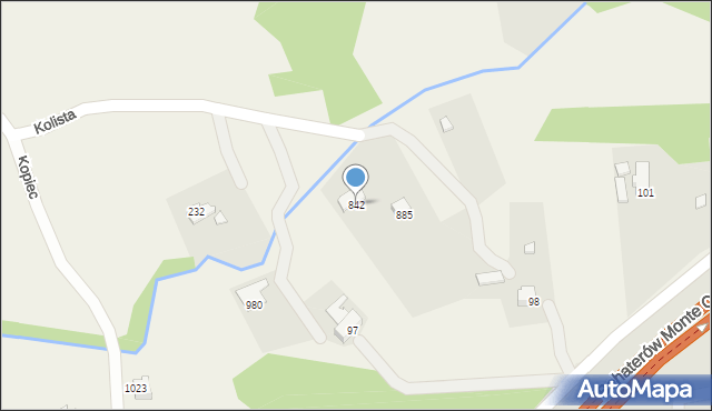 Mazańcowice, Mazańcowice, 842, mapa Mazańcowice