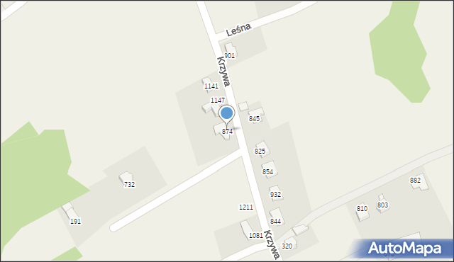 Mazańcowice, Mazańcowice, 874, mapa Mazańcowice