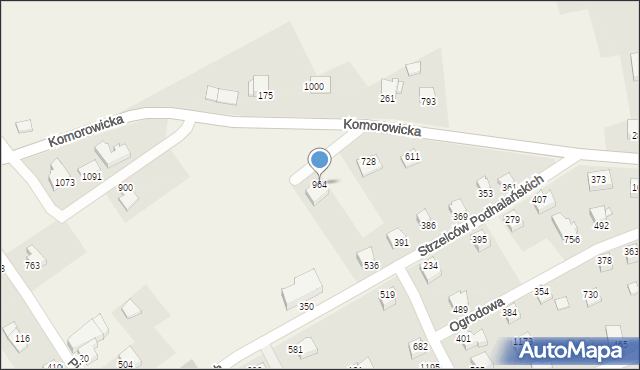 Mazańcowice, Mazańcowice, 964, mapa Mazańcowice