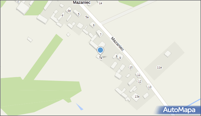 Mazaniec, Mazaniec, 7a, mapa Mazaniec