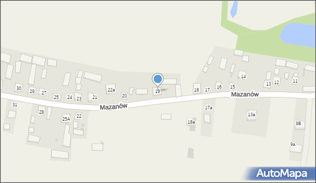 Mazanów, Mazanów, 19, mapa Mazanów