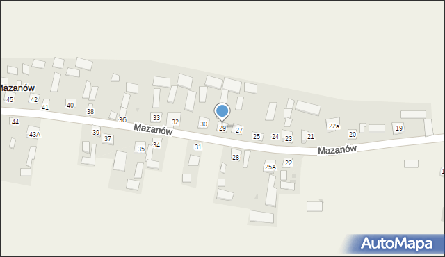 Mazanów, Mazanów, 29, mapa Mazanów