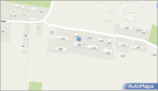 Mazanów, Mazanów, 63C, mapa Mazanów
