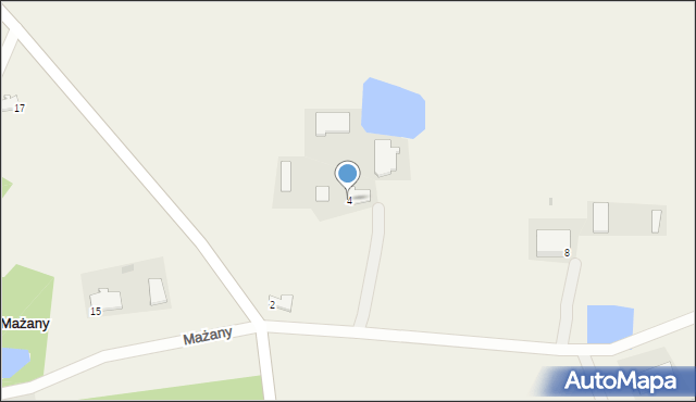 Mażany, Mażany, 4, mapa Mażany