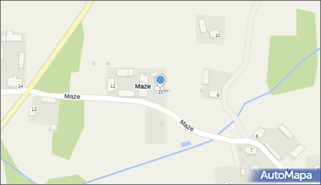 Maże, Maże, 11, mapa Maże