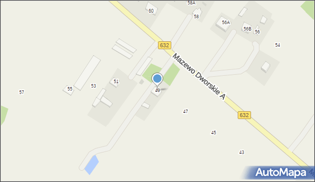 Mazewo Dworskie A, Mazewo Dworskie A, 49, mapa Mazewo Dworskie A