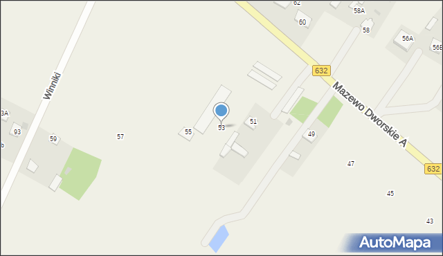 Mazewo Dworskie A, Mazewo Dworskie A, 53, mapa Mazewo Dworskie A