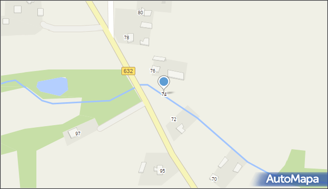 Mazewo Dworskie A, Mazewo Dworskie A, 74, mapa Mazewo Dworskie A