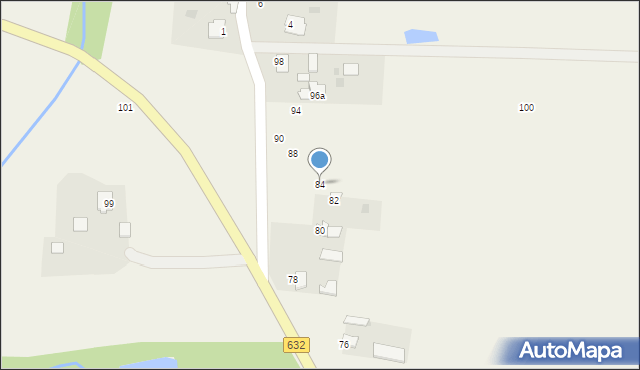 Mazewo Dworskie A, Mazewo Dworskie A, 84, mapa Mazewo Dworskie A