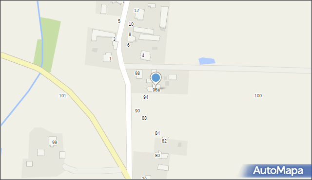 Mazewo Dworskie A, Mazewo Dworskie A, 96a, mapa Mazewo Dworskie A