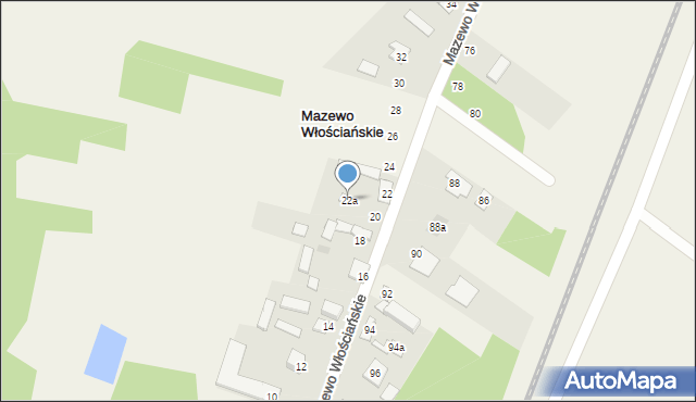 Mazewo Włościańskie, Mazewo Włościańskie, 22a, mapa Mazewo Włościańskie