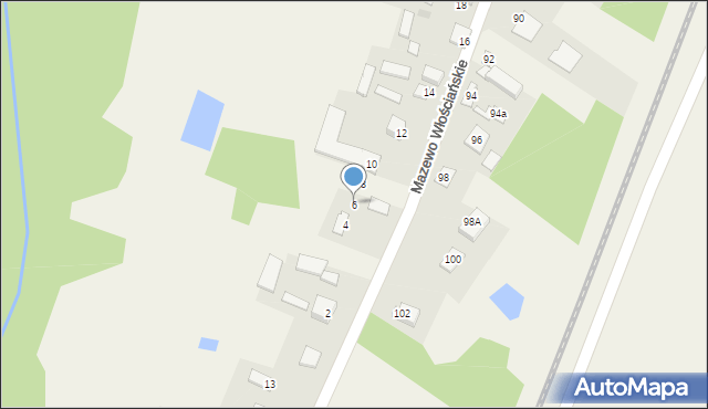 Mazewo Włościańskie, Mazewo Włościańskie, 6, mapa Mazewo Włościańskie