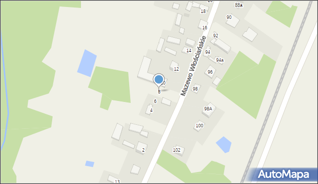 Mazewo Włościańskie, Mazewo Włościańskie, 8, mapa Mazewo Włościańskie