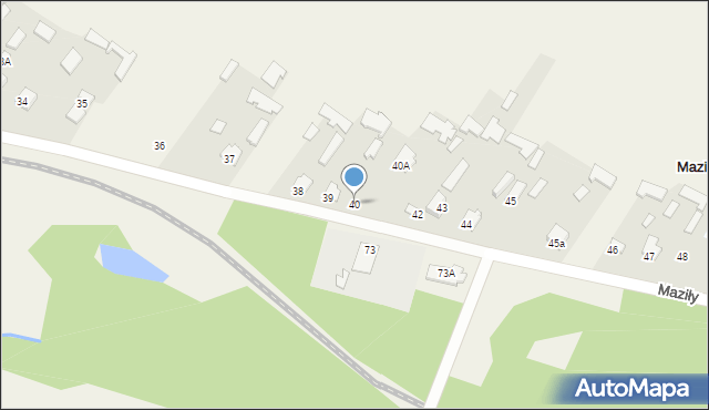 Maziły, Maziły, 40, mapa Maziły