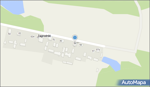 Maziły, Maziły, 59, mapa Maziły