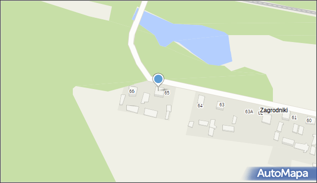 Maziły, Maziły, 65A, mapa Maziły
