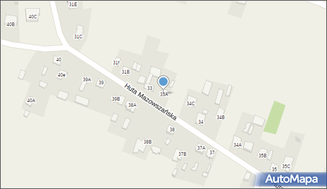Mazowszany, Mazowszany, 33A, mapa Mazowszany