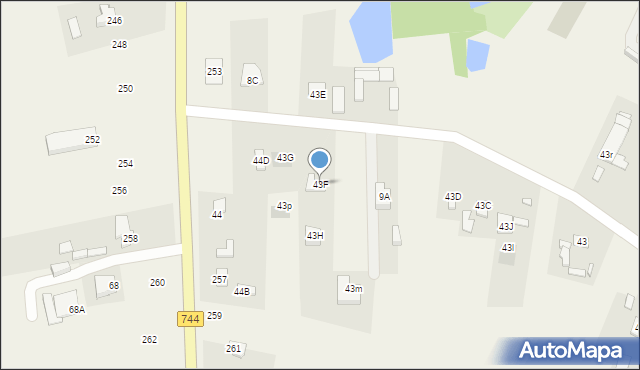 Mazowszany, Mazowszany, 43F, mapa Mazowszany