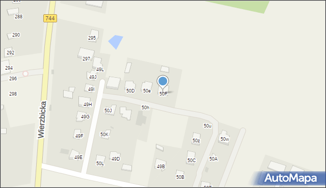 Mazowszany, Mazowszany, 50F, mapa Mazowszany